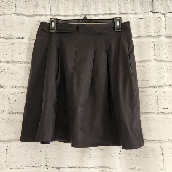 Nanette Lepore Circuit Skirt Solid Black Womens Size 8 Pleated Lined - Picture 5 of 11